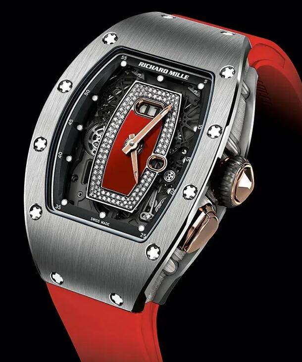 Richard Mille RM 37 White Gold Red Rubber Watch Replica